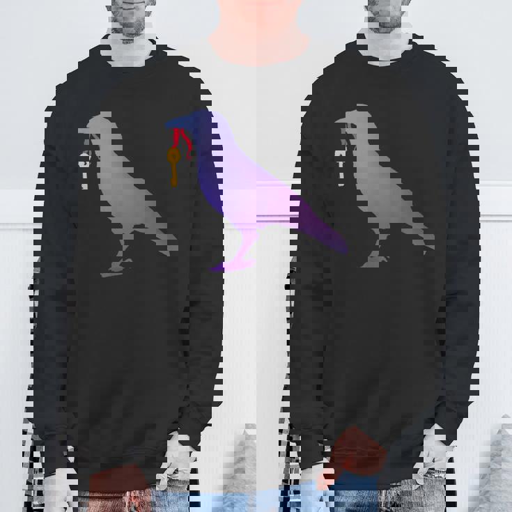 カラス カラス カラス シャツ ゴールド キーホルダー 青い鳥 カラス スウェットシャツ 高齢者への贈り物