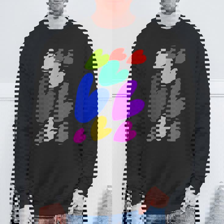 カラフルハート スウェットシャツ 高齢者への贈り物