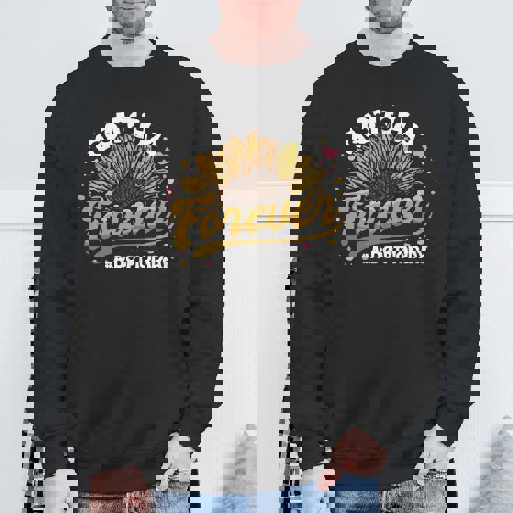 ガッチャ・フォーエバー採用のお知らせ ガッチャ・デー ひまわり 長袖tシャツ スウェットシャツ 高齢者への贈り物