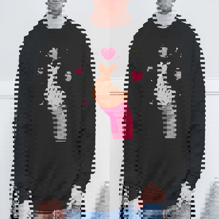 メンズ レディース キッズ グラフィックデザイン バレンタイン ハート ラブ スウェットシャツ 高齢者への贈り物
