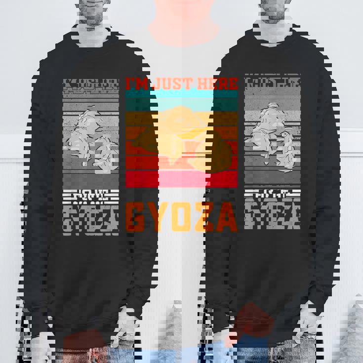 ギョーザが食べたくてたまらない、おもしろいレトロ中華餃子 スウェットシャツ 高齢者への贈り物