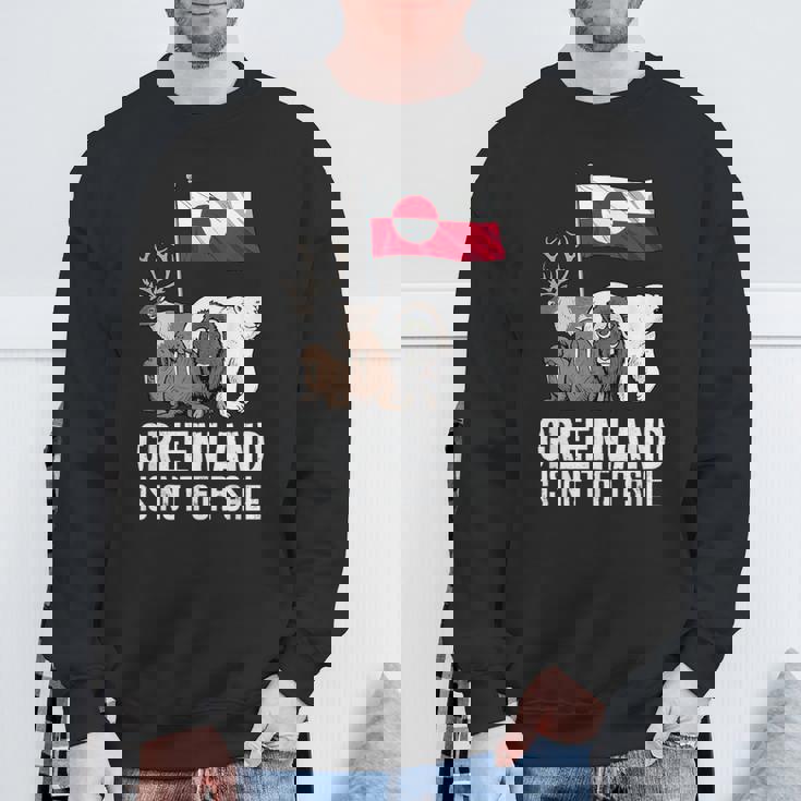 グリーンランド 非売品 グリーンランド 国旗 動物 グリーンランダー スウェットシャツ 高齢者への贈り物