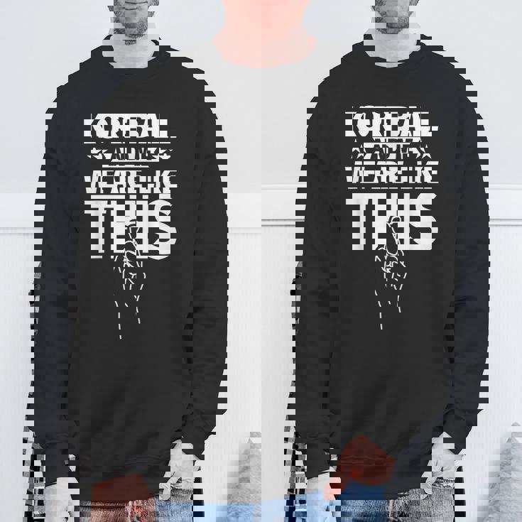 コーフボールと私、こんな感じです スウェットシャツ 高齢者への贈り物