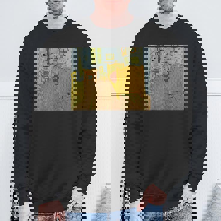 ゴッホ-アルルのベッドルーム スウェットシャツ 高齢者への贈り物