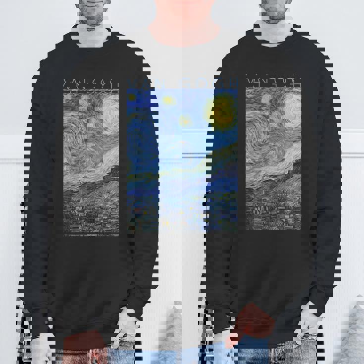 ゴッホ 星月夜 芸術家のためのアート 長袖tシャツ スウェットシャツ 高齢者への贈り物