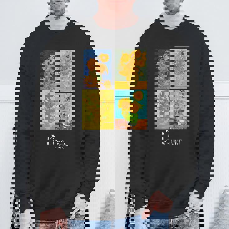 ゴッホの有名な芸術絵画 ひまわりvan Gogh スウェットシャツ 高齢者への贈り物