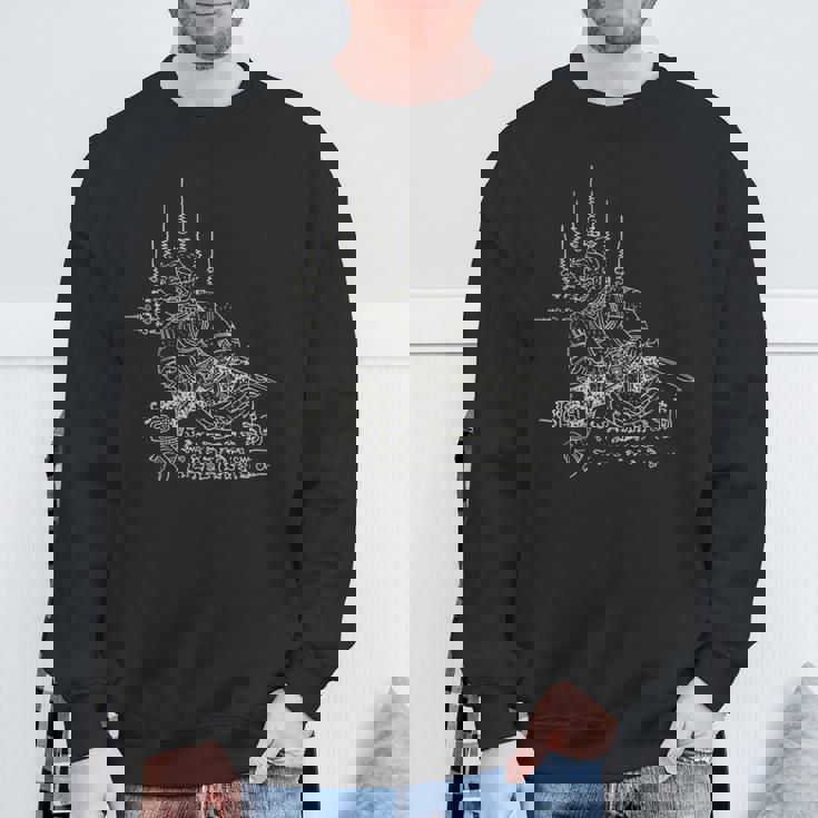 サックヤントタイタトゥーハヌマーン神話ヤントラタイギフト スウェットシャツ 高齢者への贈り物