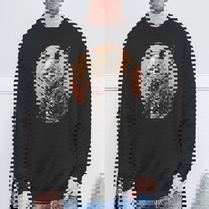 サムライパンダ 作品 日本美術 日本の忍者 パンダ スウェットシャツ 高齢者への贈り物