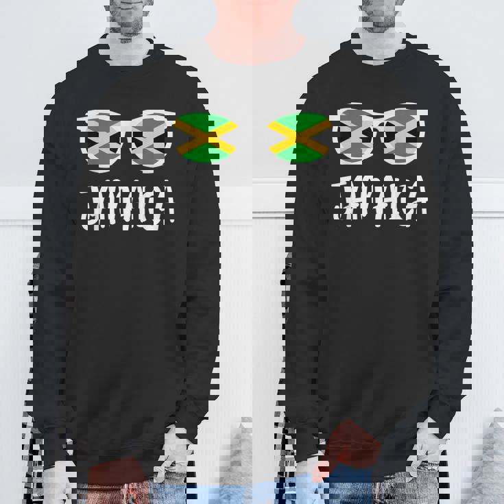 サングラス フラッグ ジャマイカ ジャマイカ 生まれ スウェットシャツ 高齢者への贈り物