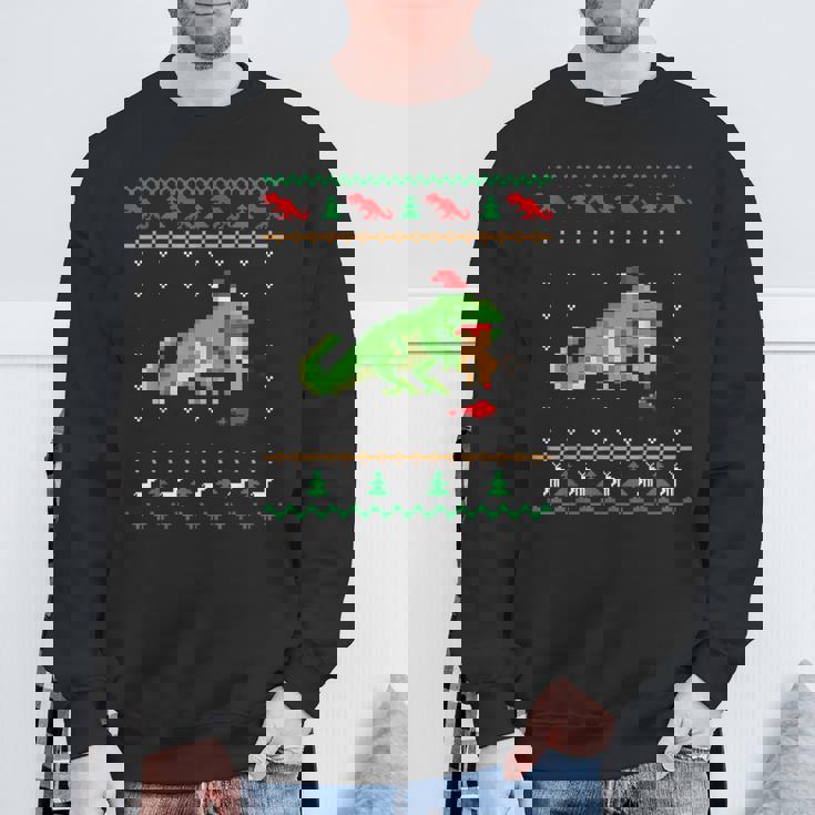 サンタ T-Rex 食べるトナカイ恐竜 アグリークリスマスセーター スウェットシャツ 高齢者への贈り物