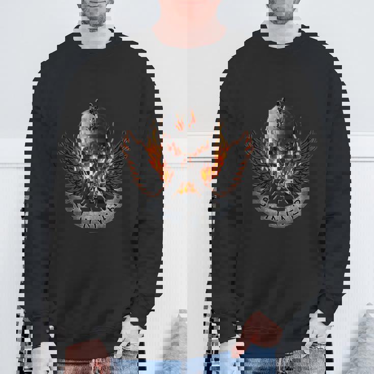 シナーヘビーメタルフライングv 長袖tシャツ スウェットシャツ 高齢者への贈り物