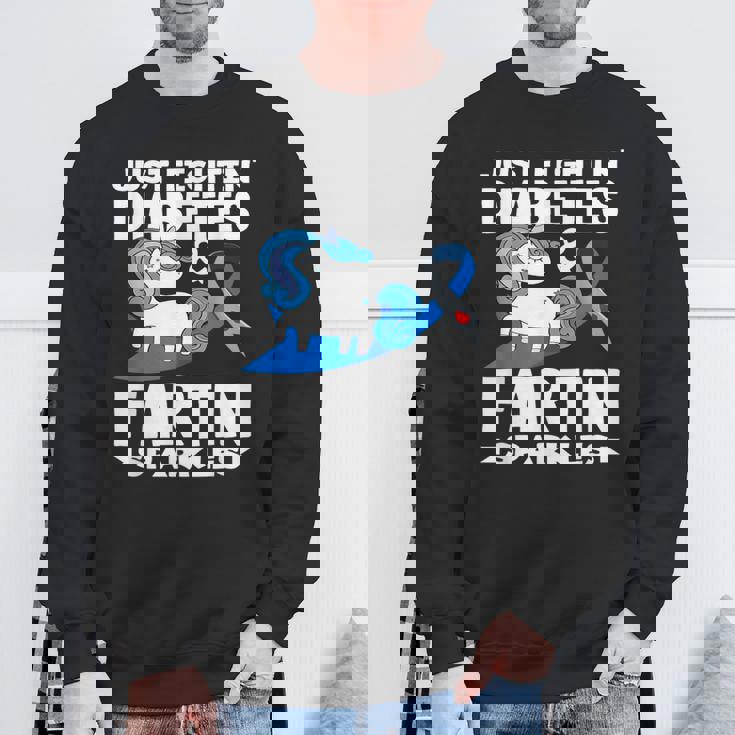 ジャスト・ファイティン・ダイアベティス＆ファーティン・スパークルズ 1型糖尿病 スウェットシャツ 高齢者への贈り物