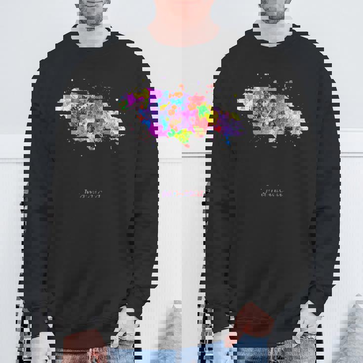 ジャマイカの地図 スウェットシャツ 高齢者への贈り物