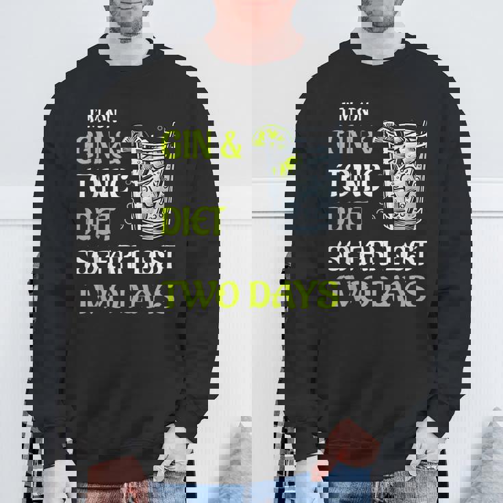 ジントニック ダイエット お酒 カクテル 面白い ドリンク スウェットシャツ 高齢者への贈り物