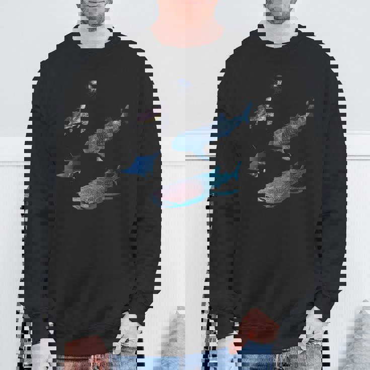 ジンベエザメ マンタ カメ クラゲ スウェットシャツ 高齢者への贈り物