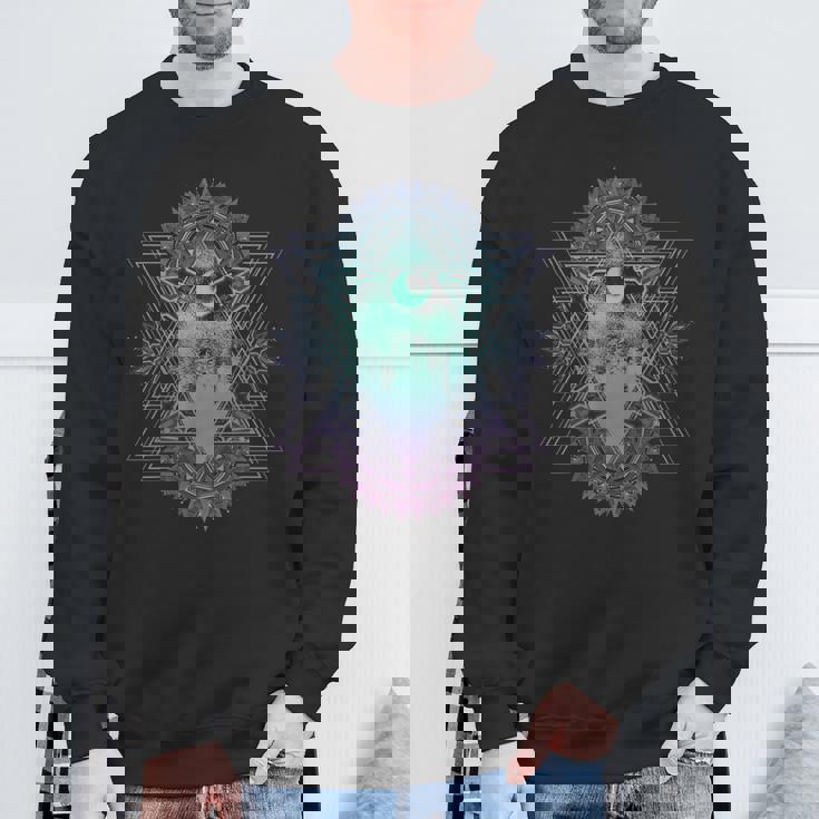 スピリチュアルと密教のマジカルサイケデリックマンダラ スウェットシャツ 高齢者への贈り物