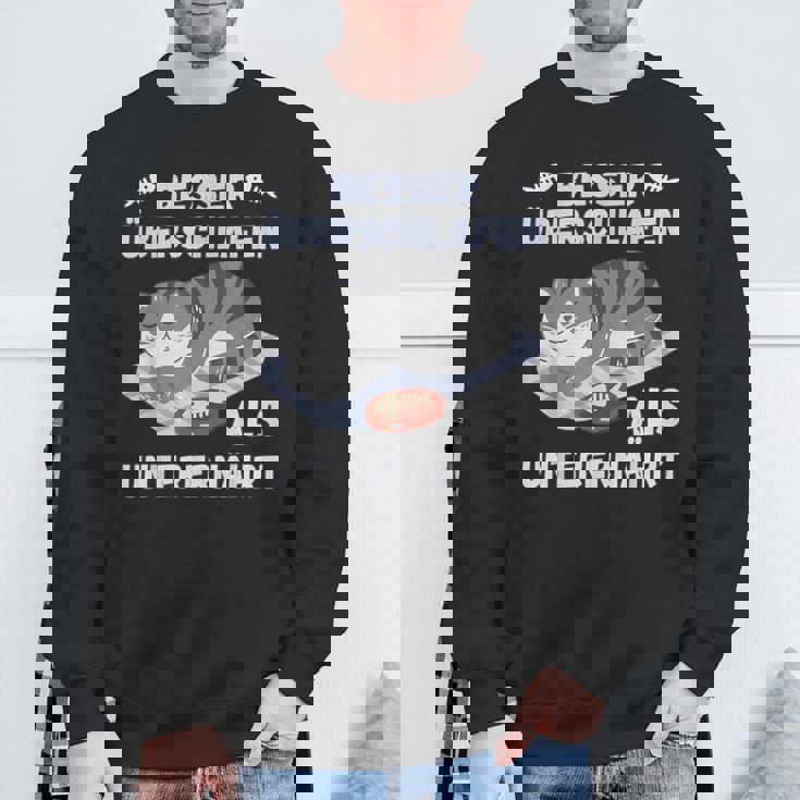 スリープシャツ猫、面白い、ドイツ語で スウェットシャツ 高齢者への贈り物