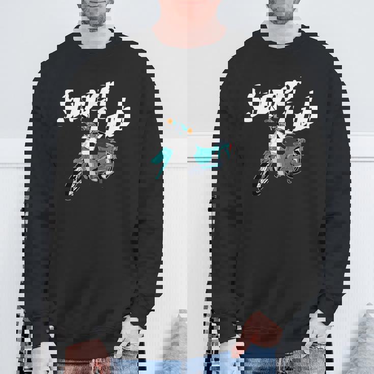 スーパーカブ 50 110 125 バイク ミニ モト スクーター カスタム 原付 二種 長袖tシャツ スウェットシャツ 高齢者への贈り物