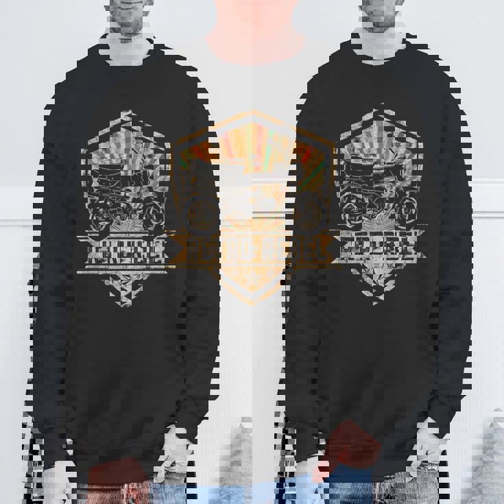 ダックス 原付 オートバイ レトロ 反乱 日本 クラシック スウェットシャツ 高齢者への贈り物