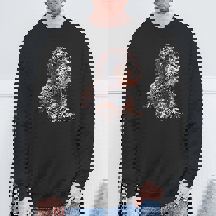 ダックスフンド ワイヤーヘア 長袖tシャツ スウェットシャツ 高齢者への贈り物