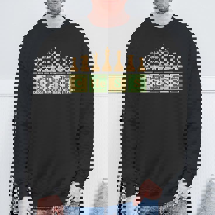 チェス駒 チェスの恋人 チェックメイト ヴィンテージ スウェットシャツ 高齢者への贈り物