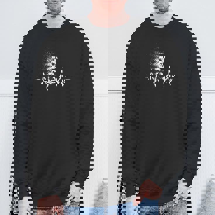 テニスプレーヤーのためのテニスハートビート面白いデザイン スウェットシャツ 高齢者への贈り物