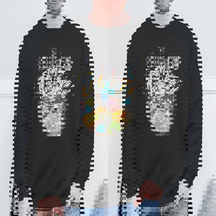 ディスコボール ディスコ ディーバ クイーン 70年代 レトロ ヴィンテージ ダンス スウェットシャツ 高齢者への贈り物