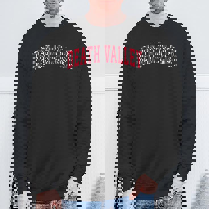 デスバレー国立公園 ビンテージスポーツデザイン レッドデザイン スウェットシャツ 高齢者への贈り物