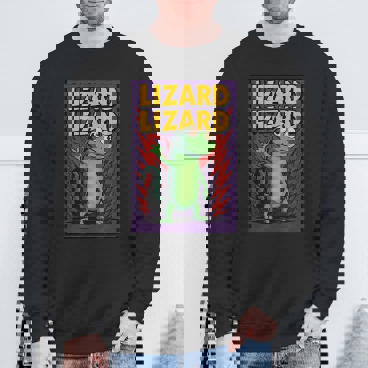 トカゲトカゲミームコミックポスター スウェットシャツ 高齢者への贈り物