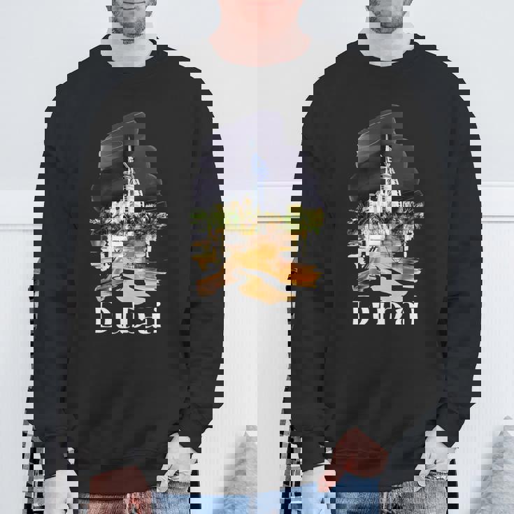 ドバイ Uae お土産絵画 ドバイの街 シャツ 長袖tシャツ スウェットシャツ 高齢者への贈り物