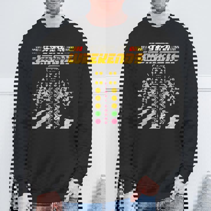 ドラッグレースレーサー 週末はストリップ三昧 スウェットシャツ 高齢者への贈り物