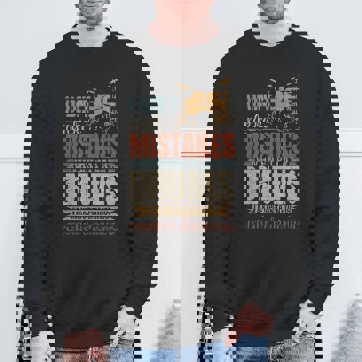 ドラムを弾いても間違えないかっこいいドラムセットラバー スウェットシャツ 高齢者への贈り物