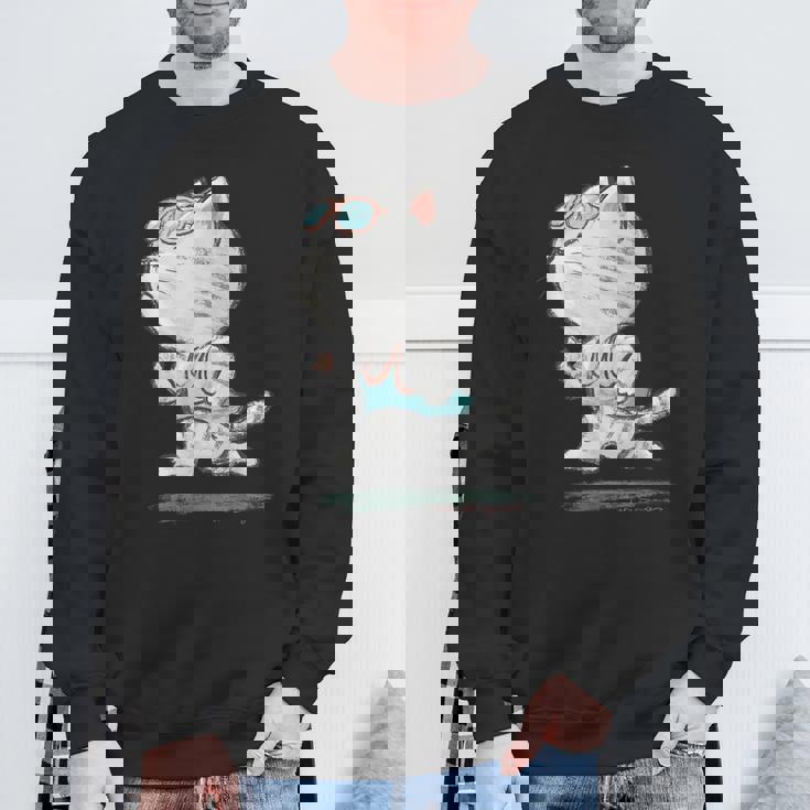 ネコ ねこ ランニング 子猫 ペット おもしろ 動物 ランナー イラスト スウェットシャツ 高齢者への贈り物