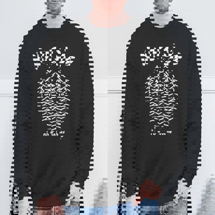 ノルウェー 湖 ノルウェー スウェットシャツ 高齢者への贈り物