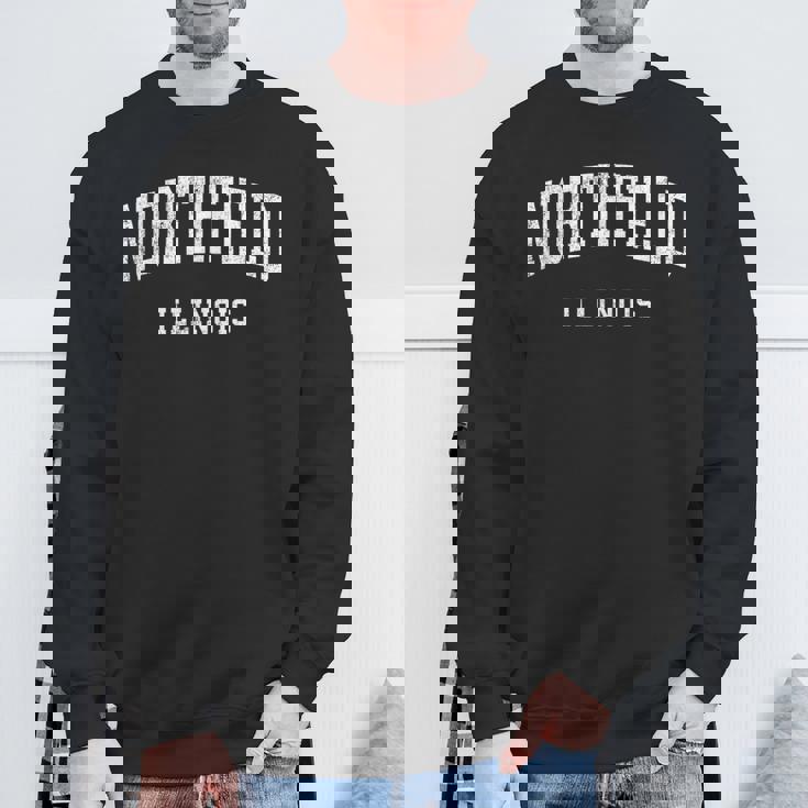 ノースフィールド イリノイ Il ビンテージ アスレチック スポーツデザイン スウェットシャツ 高齢者への贈り物