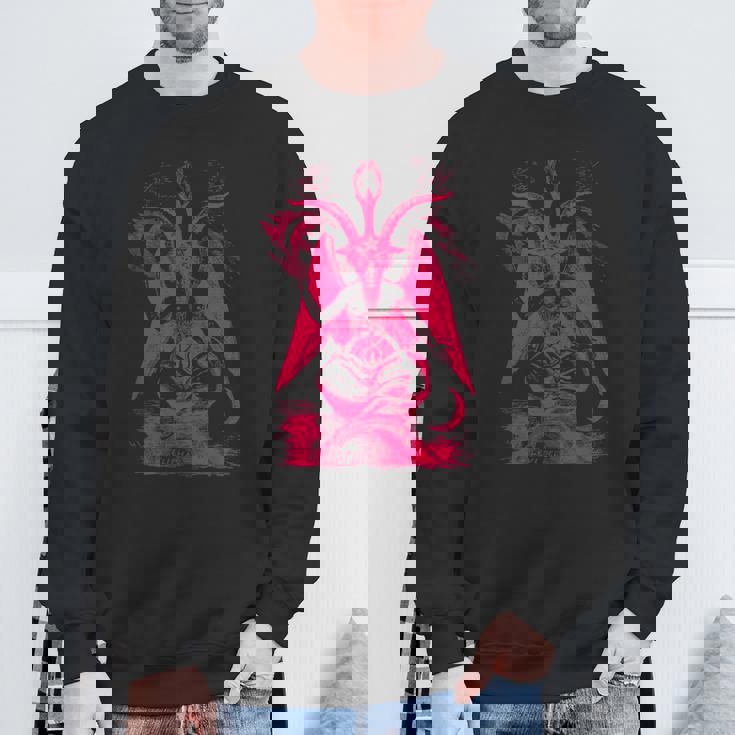 バフォメットオカルトヤギ悪魔崇拝サタンデーモン召喚 スウェットシャツ 高齢者への贈り物