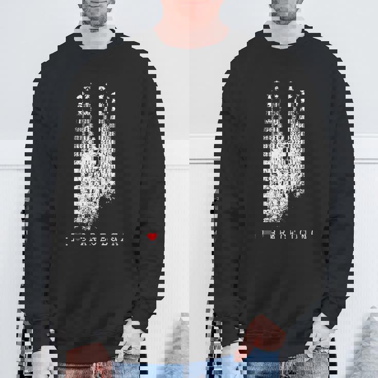 バルセロナ サグラダファミリア ヴィンテージ スパニッシュ I Love Barcelona スウェットシャツ 高齢者への贈り物