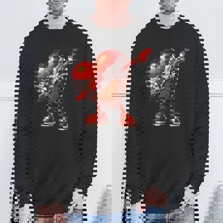 バレンタインデー チョコレート ハート ダビングデザイン スウェットシャツ 高齢者への贈り物