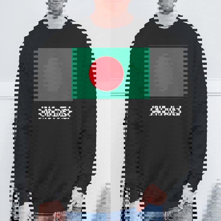 バングラデシュ バングラデシュ国旗 長袖tシャツ スウェットシャツ 高齢者への贈り物