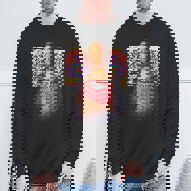 パチンカス 面白いtシャツ モナリザ パチンコ ギャンブル メンズ おもしろ 服 おもしろグッズ ネタ ウケ狙い 長袖tシャツ スウェットシャツ 高齢者への贈り物