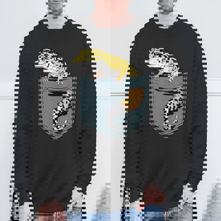 ヒョウ ヤモリ トカゲ 爬虫類 ヒョウ ヤモリ愛好家 スウェットシャツ 高齢者への贈り物