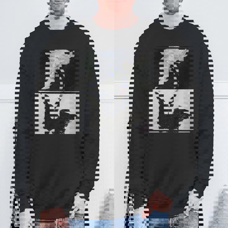 ヒルマ・アフ・クリント作「白鳥」1915年 長袖tシャツ スウェットシャツ 高齢者への贈り物