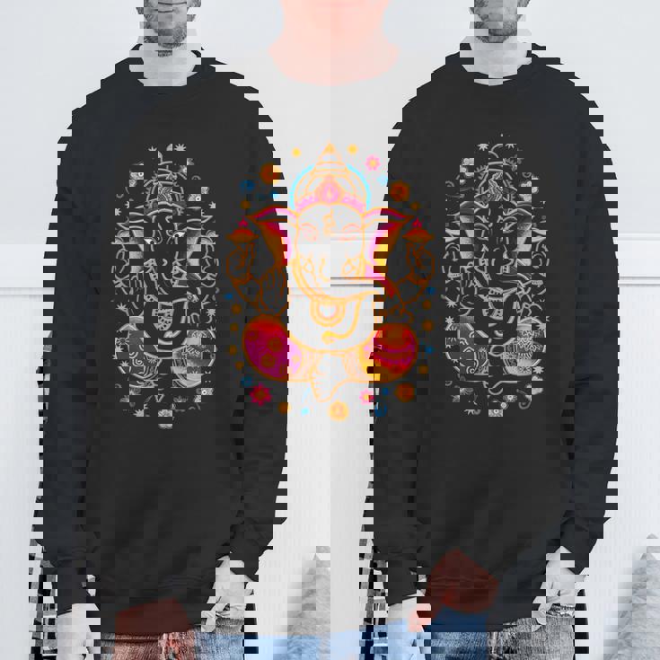 ヒンドゥー教 ガネーシャ プージャ 象 神 インド 瞑想 ヨガ ムルティ スウェットシャツ 高齢者への贈り物