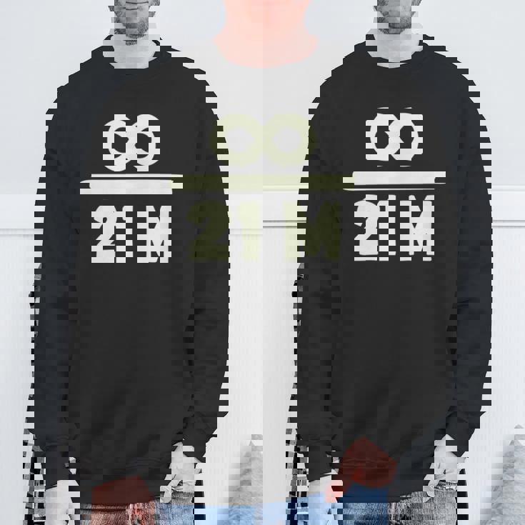 ビットコイン 2100万 マーケットキャップ 暗号通貨愛好家向け 長袖tシャツ スウェットシャツ 高齢者への贈り物