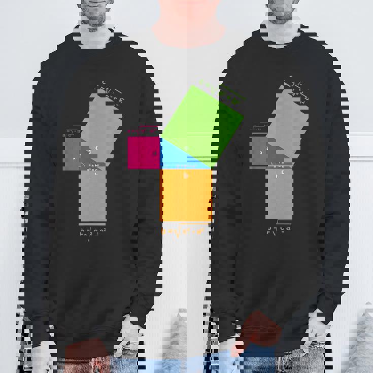 ピタゴラスの定理 教師と生徒のための数学の数式 スウェットシャツ 高齢者への贈り物