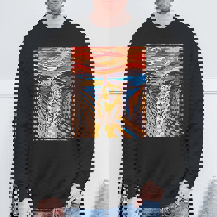 ファニー タビーキャット 絵画 ムンクの叫び パロディ スウェットシャツ 高齢者への贈り物