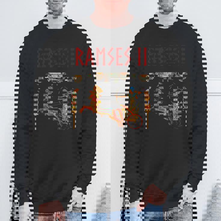 ファラオ・ラムセス2世 戦車 古代エジプト スウェットシャツ 高齢者への贈り物
