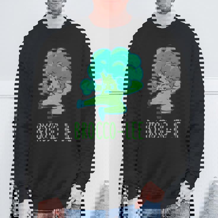 ブロッコリー 面白い空手カンフーブロッコリー野菜 スウェットシャツ 高齢者への贈り物