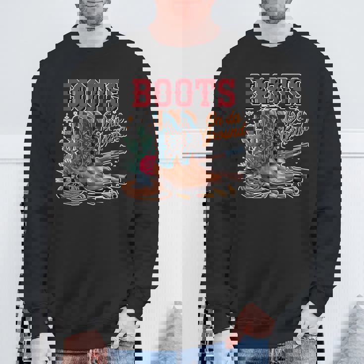 ブーツ オン グラウンド カウガール カウボーイ ウエスタン スウェットシャツ 高齢者への贈り物