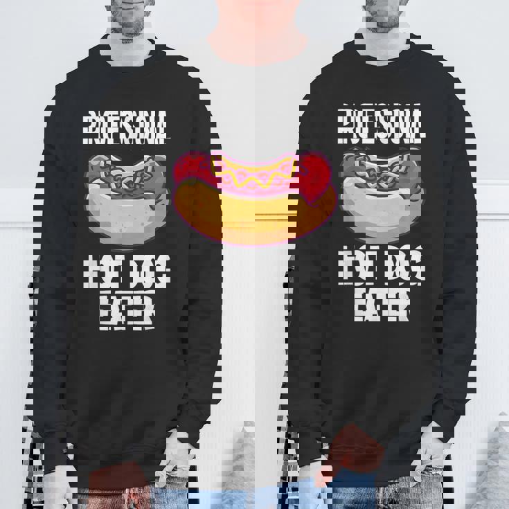 プロフェッショナルホットドッグイーターファニーホットドッグ スウェットシャツ 高齢者への贈り物